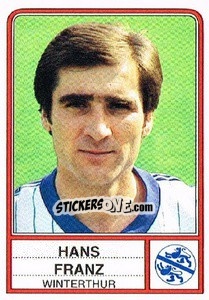 Cromo Hans Franz - Football Switzerland 1984-1985 - Panini