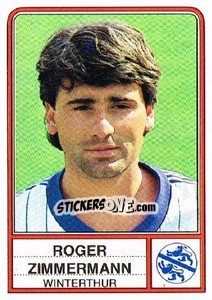 Cromo Roger Zimmermann - Football Switzerland 1984-1985 - Panini