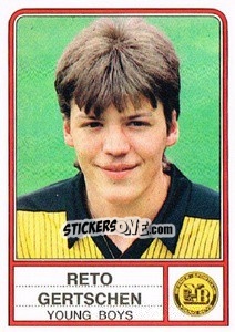 Sticker Reto Gertschen - Football Switzerland 1984-1985 - Panini