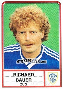 Sticker Richard Bauer - Football Switzerland 1984-1985 - Panini