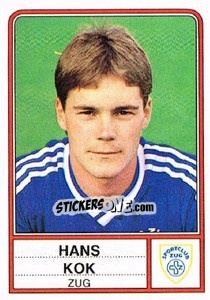 Figurina Hans Kok - Football Switzerland 1984-1985 - Panini