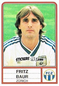Sticker Fritz Baur - Football Switzerland 1984-1985 - Panini