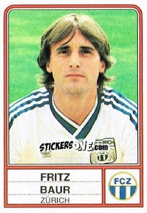 Figurina Fritz Baur - Football Switzerland 1984-1985 n. 276 - Panini