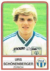 Figurina Urs Schonenberger - Football Switzerland 1984-1985 - Panini
