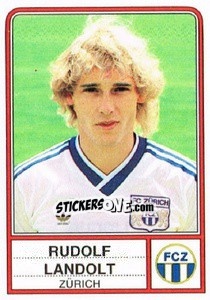 Cromo Rudolf Landolt - Football Switzerland 1984-1985 - Panini