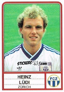Sticker Heinz Ludi - Football Switzerland 1984-1985 - Panini