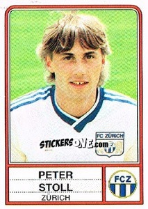 Cromo Peter Stoll - Football Switzerland 1984-1985 - Panini