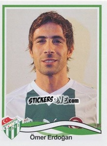 Sticker Ömer Erdoğan - Spor Toto Süper Lig 2010-2011 n. 54 - Panini