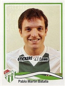 Sticker Pablo Martin Batalla - Spor Toto Süper Lig 2010-2011 n. 63 - Panini