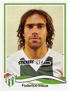Sticker Federico Insua - Spor Toto Süper Lig 2010-2011 n. 64 - Panini