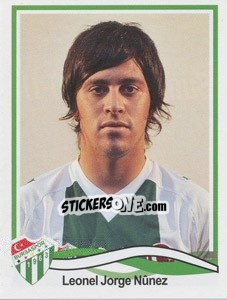 Sticker Leonel Jorge Nunez - Spor Toto Süper Lig 2010-2011 n. 68 - Panini