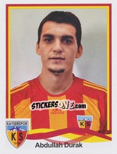 Cromo Abdullah Durak - Spor Toto Süper Lig 2010-2011 - Panini