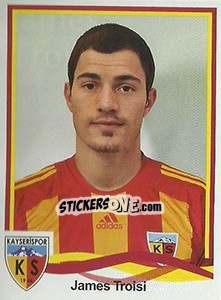 Sticker James Troisi - Spor Toto Süper Lig 2010-2011 - Panini
