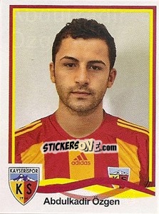 Cromo Abdulkadir Özgen - Spor Toto Süper Lig 2010-2011 - Panini