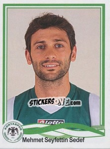 Sticker Mehmet Seyfettin Sedef - Spor Toto Süper Lig 2010-2011 - Panini