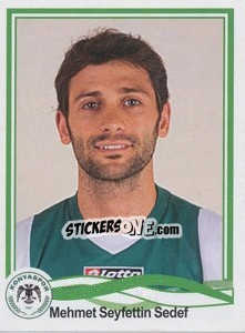 Sticker Mehmet Seyfettin Sedef - Spor Toto Süper Lig 2010-2011 n. 275 - Panini