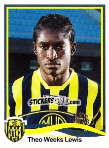Sticker Theo Weeks Lewis - Spor Toto Süper Lig 2010-2011 n. 348 - Panini