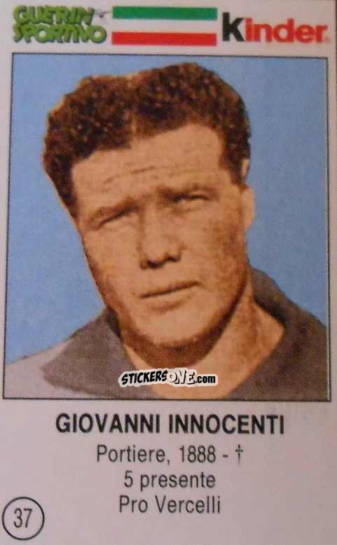 Sticker Giovanni Innocenti - Azzurri. La Storia Della Nazionale Italiana n. 37 - Guerin Sportivo