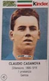 Figurina Claudio Casanova - Azzurri. La Storia Della Nazionale Italiana n. 45 - Guerin Sportivo