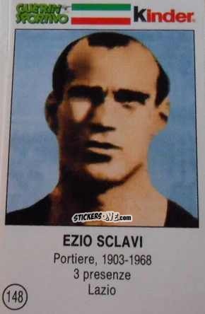 Cromo Ezio Sclavi - Azzurri. La Storia Della Nazionale Italiana n. 148 - Guerin Sportivo