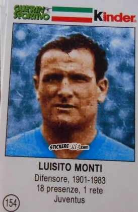 Sticker Luisito Monti - Azzurri. La Storia Della Nazionale Italiana n. 154 - Guerin Sportivo