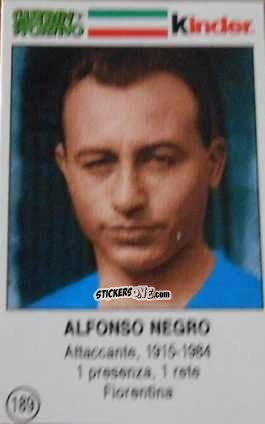 Sticker Alfonso Negro - Azzurri. La Storia Della Nazionale Italiana n. 189 - Guerin Sportivo
