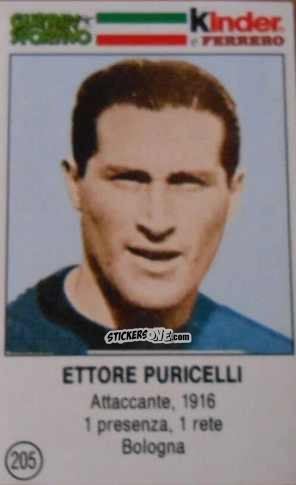 Sticker Ettore Puricelli - Azzurri. La Storia Della Nazionale Italiana n. 205 - Guerin Sportivo