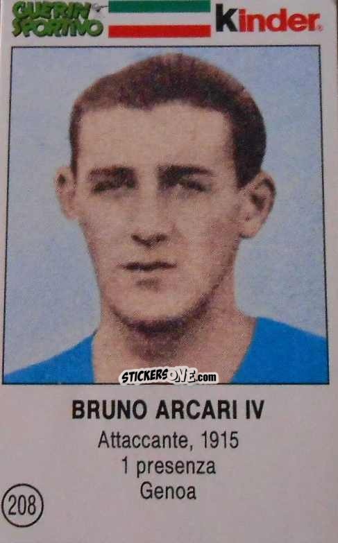 Sticker Bruno Arcari IV - Azzurri. La Storia Della Nazionale Italiana n. 208 - Guerin Sportivo