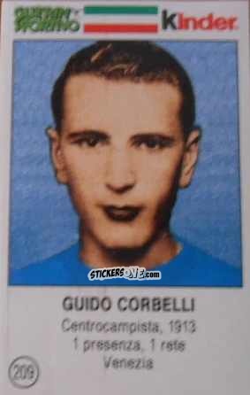 Figurina Guido Corbelli - Azzurri. La Storia Della Nazionale Italiana n. 209 - Guerin Sportivo