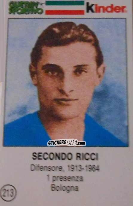 Sticker Secondo Ricci - Azzurri. La Storia Della Nazionale Italiana n. 213 - Guerin Sportivo