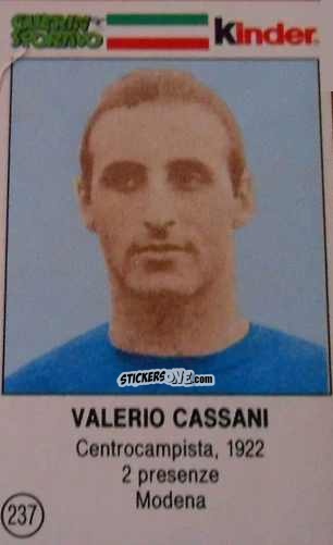 Figurina Valerio Cassani - Azzurri. La Storia Della Nazionale Italiana n. 237 - Guerin Sportivo