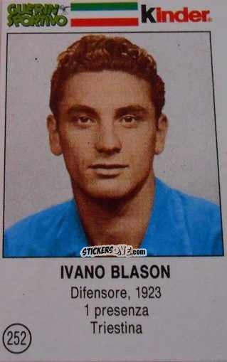 Sticker Ivano Blason - Azzurri. La Storia Della Nazionale Italiana n. 252 - Guerin Sportivo
