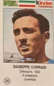 Cromo Giuseppe Corradi - Azzurri. La Storia Della Nazionale Italiana n. 280 - Guerin Sportivo
