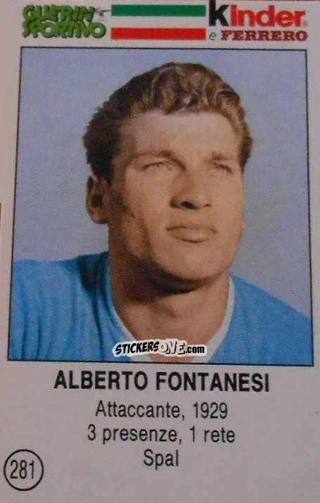 Sticker Alberto Fontanesi - Azzurri. La Storia Della Nazionale Italiana n. 281 - Guerin Sportivo