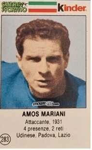 Sticker Amos Mariani - Azzurri. La Storia Della Nazionale Italiana n. 283 - Guerin Sportivo