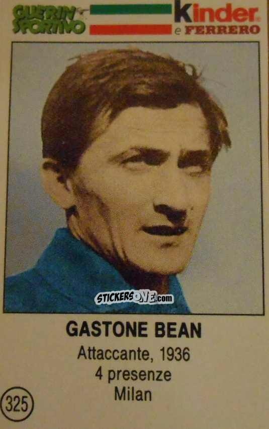 Sticker Gastone Bean - Azzurri. La Storia Della Nazionale Italiana n. 325 - Guerin Sportivo