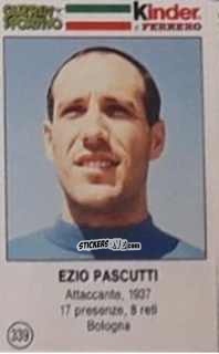 Cromo Ezio Pascutti - Azzurri. La Storia Della Nazionale Italiana n. 339 - Guerin Sportivo