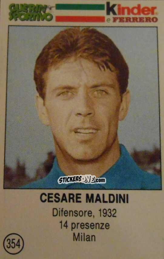 Cromo Cesare Maldini - Azzurri. La Storia Della Nazionale Italiana n. 354 - Guerin Sportivo