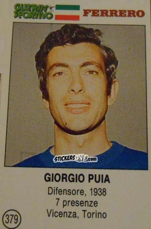 Figurina Giorgio Puia - Azzurri. La Storia Della Nazionale Italiana n. 379 - Guerin Sportivo