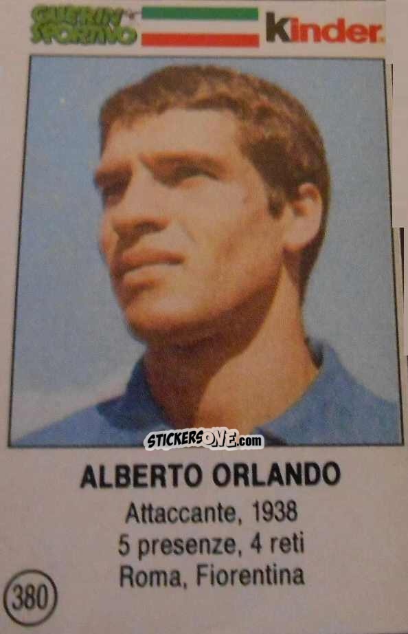 Figurina Alberto Orlando - Azzurri. La Storia Della Nazionale Italiana n. 380 - Guerin Sportivo