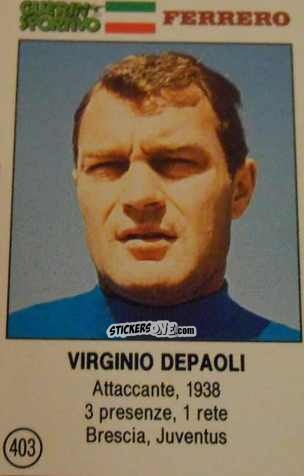 Figurina Virginio Depaoli - Azzurri. La Storia Della Nazionale Italiana n. 403 - Guerin Sportivo