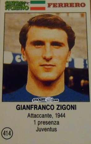 Figurina Gianfranco Zigoni - Azzurri. La Storia Della Nazionale Italiana n. 414 - Guerin Sportivo