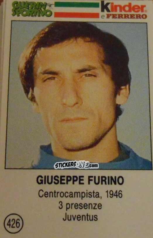 Sticker Giuseppe Furino - Azzurri. La Storia Della Nazionale Italiana n. 426 - Guerin Sportivo