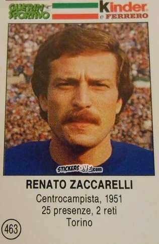 Sticker Renato Zaccarelli - Azzurri. La Storia Della Nazionale Italiana n. 463 - Guerin Sportivo