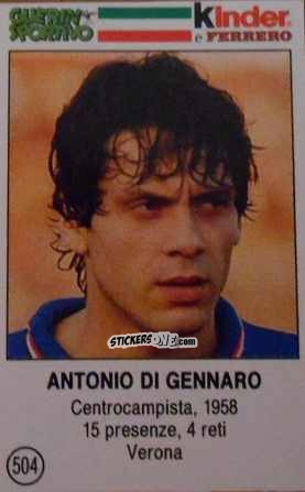 Figurina Antonio Di Gennaro - Azzurri. La Storia Della Nazionale Italiana n. 504 - Guerin Sportivo