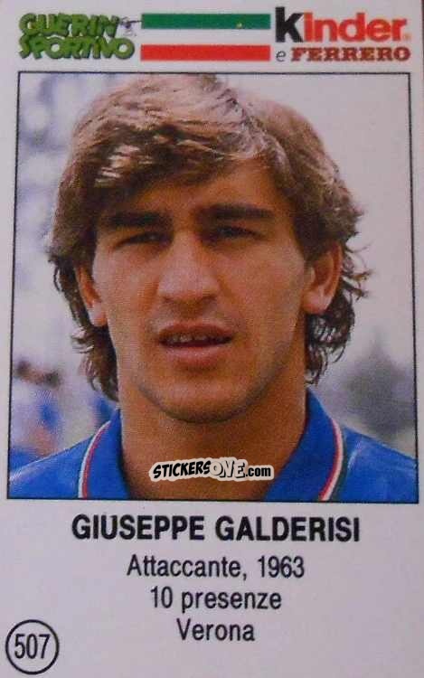 Cromo Giuseppe Galderisi - Azzurri. La Storia Della Nazionale Italiana n. 507 - Guerin Sportivo