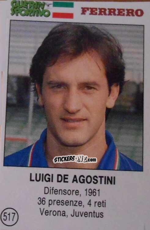 Sticker Luigi De Agostini - Azzurri. La Storia Della Nazionale Italiana n. 517 - Guerin Sportivo