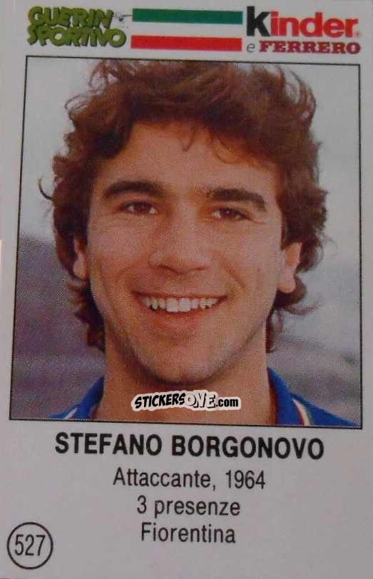 Sticker Stefano Borgonovo - Azzurri. La Storia Della Nazionale Italiana n. 527 - Guerin Sportivo