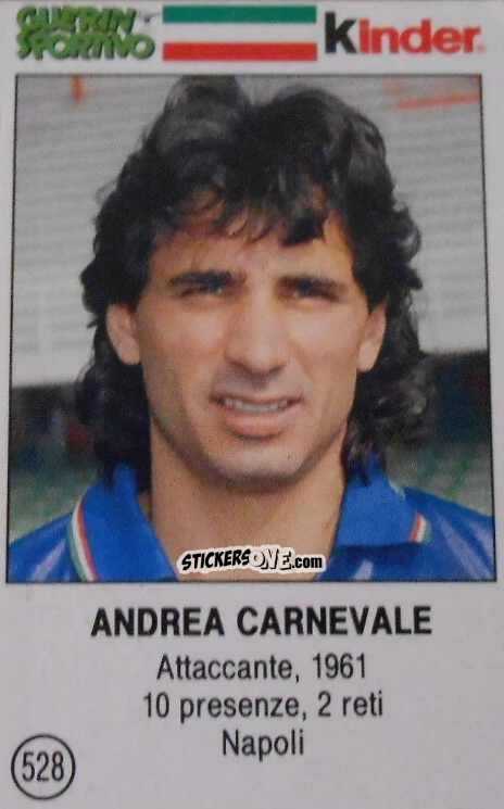 Sticker Andrea Carnevale - Azzurri. La Storia Della Nazionale Italiana n. 528 - Guerin Sportivo