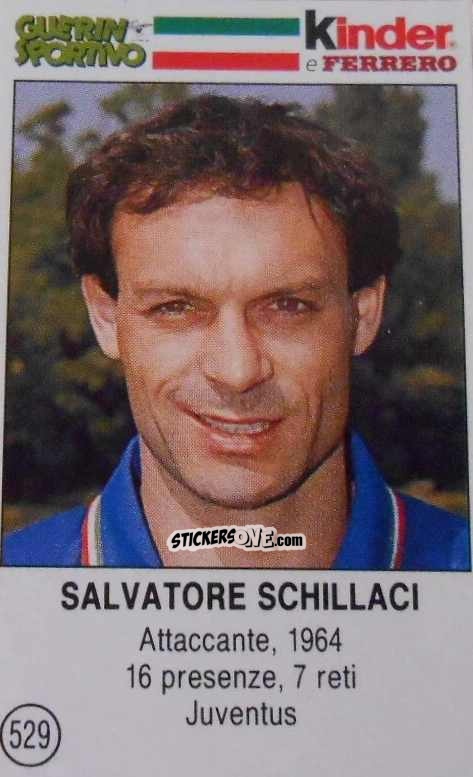 Cromo Salvatore Schillaci - Azzurri. La Storia Della Nazionale Italiana n. 529 - Guerin Sportivo